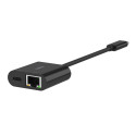 Belkin Connect USB-C Ethernet Adapter 100W PD black INC019btBK
