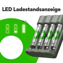 GP ReCyko 4-pordiline USB-laadija B441, sh 4xAAA 850mAh akud
