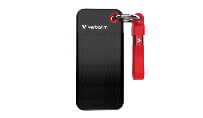 Verbatim Pocket SSD USB 3.2 2TB must/punane 32196