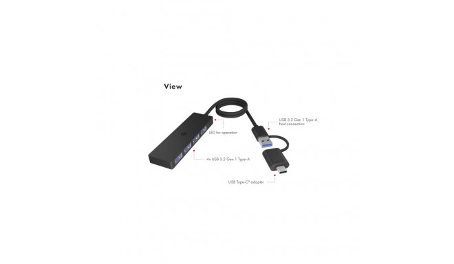 ICY BOX IB-HUB1424-C3 4-Port USB Type-A Hub
