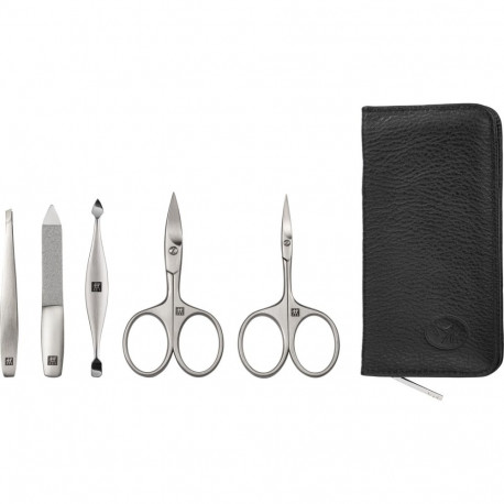 Zwilling PREMIUM tõmblukuga nahkümbris, must, 5 tk