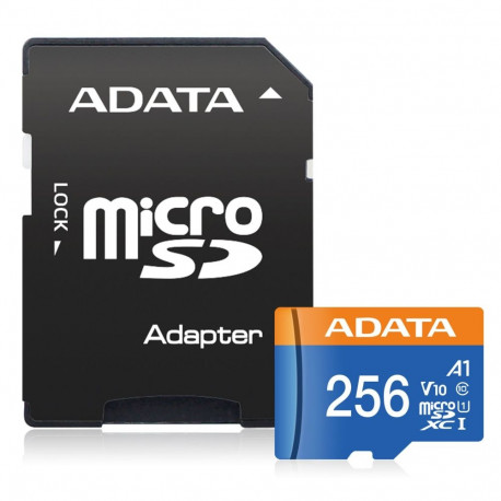 ADATA microSDHC kaart 256GB UHS-I CL10 100/20 MB/s koos 1 adapteriga