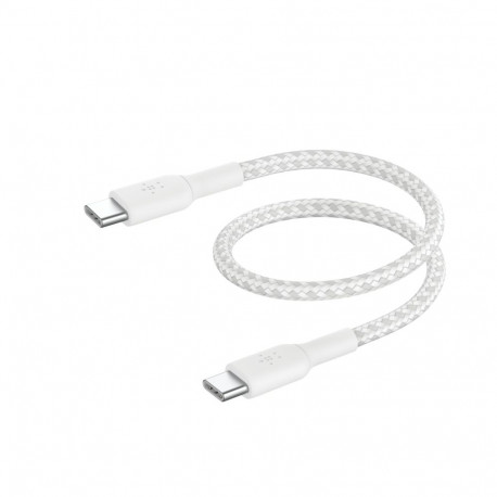 Belkin BOOST CHARGE punutud USB-C/USB-C kaabel 15 cm valge CAB004BT0MWM