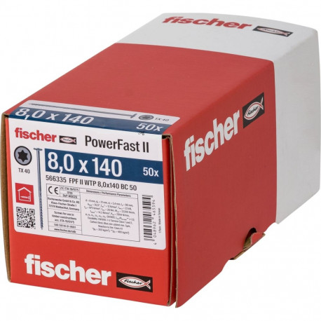 Fischer PowerFast II 8,0x140 TK TX TG blvz 50