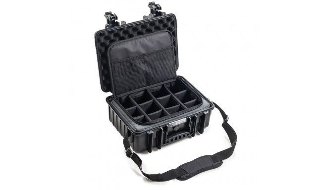 B&W Outdoor Case Type 4000 black with Photo Bag