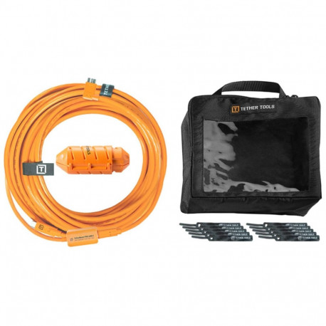 Tether Tools kaablisüsteem USB-C Micro-B 9.40m parempoolne, oranž