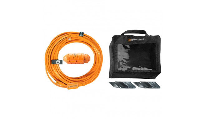 Tether Tools USB-C-USB-C-kaabel system 9.40m parempoolne, oranž