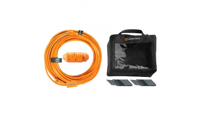 Tether Tools kaablisüsteem USB-C–Micro-B 9.40m, oranž