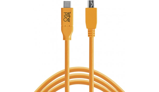 Tether Tools kaabel USB-C to 2.0 Micro-B 5-Pin 4.60m, oranž
