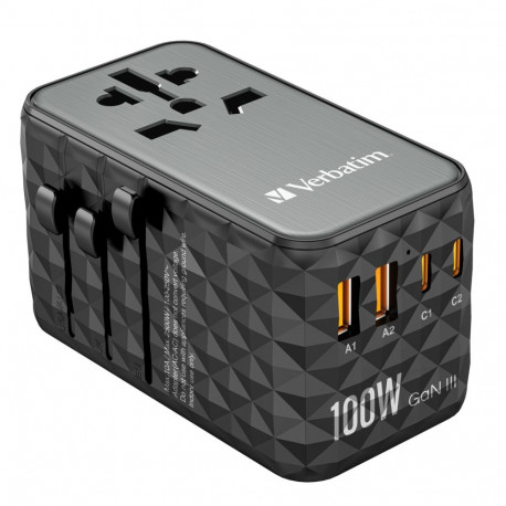 Verbatim GaN III Uni.Travel Adap 100W maailmast-maailma adapter UTA-06 32121