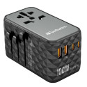 Verbatim GaN III Ülemaailmne Reisiadapter 100W Maailmast-maailma UTA-06 32121 Verbatim GaN III Ülemaailmne Reisiadapter 100W Maailmast-maailma UTA-06 32121