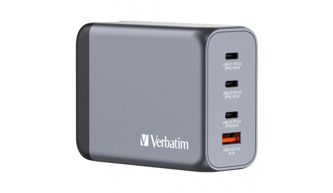 Verbatim GNC-200 GaN laadija 200W 3xUSB-C PD, 1xUSB-A QC 3.0 32204