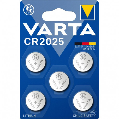 1x5 Varta electronic CR 2025 Lith. Coin Battery 06025 101 415