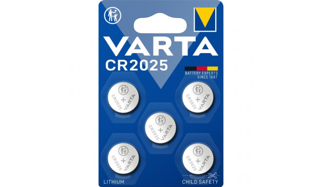 1x5 Varta electronic CR 2025 liitium mündipatarei 06025 101 415