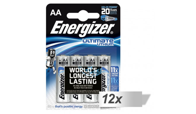 12x4 ENERGIZER Ultimate Lithium Mignon AA LR 6 1,5V
