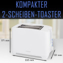 Bomann TA 6065 CB white 2 Slice Toaster
