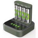 GP ReCyko B441 4-fold LCD-Model Docking St. + 4x AA NiMh 2100mAh