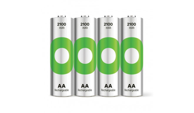 1x4 GP ReCyko+ NiMH laetav AA 2100mAH aku, kasutusvalmis