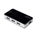 DIGITUS USB 3.0 Jagaja 4-porti must/hõbedane DA-70231