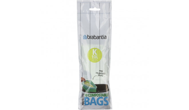 Brabantia PerfectFit Bin Liner kompostitav Type K, 10L, 10 kotti