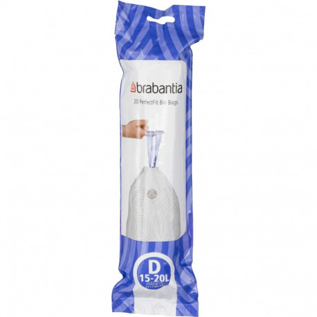 Brabantia PerfectFit prügikoti sisekott tüüp D, 15-20 l, 20 kotti