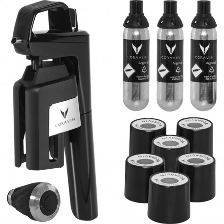 Coravin Veinisüsteem must Timeless Six + 6 tk.