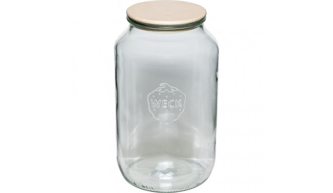 WECK Round Rim Jar 3l with Wooden Lid