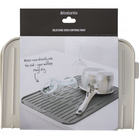 Brabantia nõudekuivatusmatt silikoon helehall