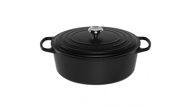 Le Creuset Signature ovaalne röstimisnõu must 33 cm