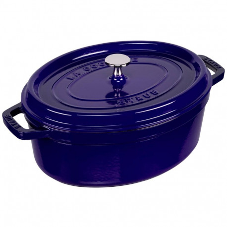 Staub ovaalne hautisepott, 29cm malmist, tumesinine