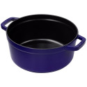 Staub ümmargune haudepott, 24 cm malm, tumesinine