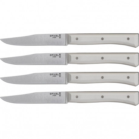Opinel Table Knives Facette Set of 4  white
