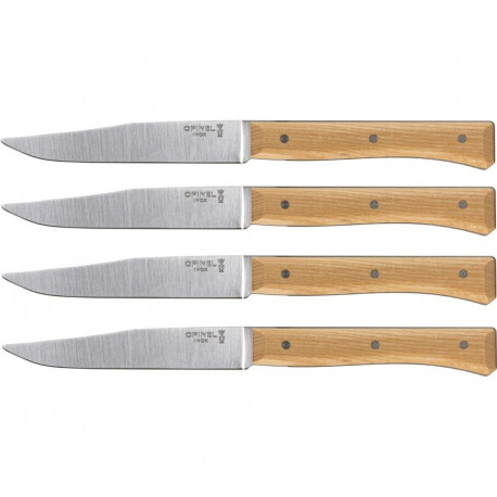 Opinel Table Knives Facette Set of 4 Ash