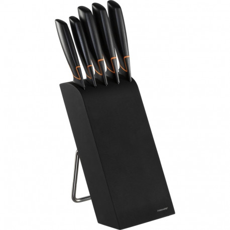 Fiskars kööginugade komplekt Edge must kivi 5 nuga