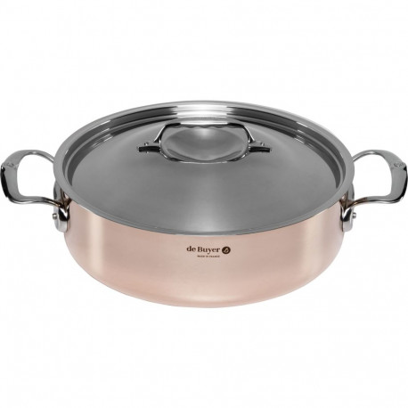 De Buyer Prima Matera Saucepot copper/steel low 28cm induction