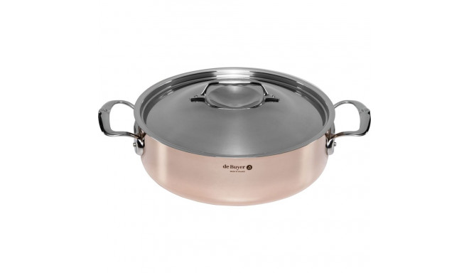 De Buyer Prima Matera madal vasest/terasest kastmepott 28cm induktsioon