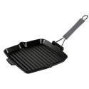 Staub Square Grill Pan  24cm cast iron, black, induction