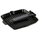 Staub ruudukujuline grillpann 24cm malmist, must, induktsioon