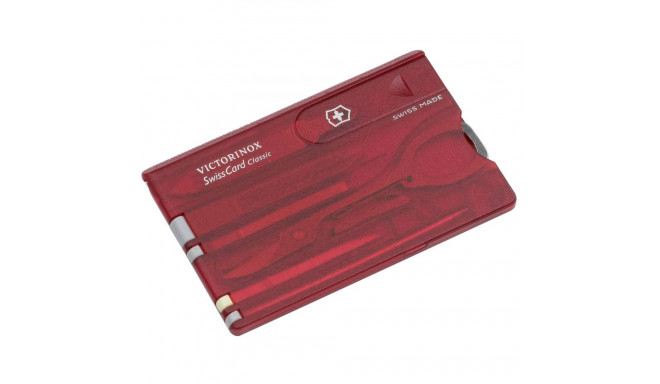 Victorinox SWISSCARD punane läbipaistev