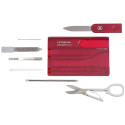 Victorinox SWISSCARD punane läbipaistev
