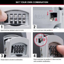 Master Lock Medium Key Safe w/ Combination Lock 5401EURDCRM