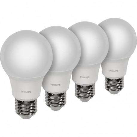 Philips LED Lamp E27 4 pcs. Set 10W (75W) 2700K