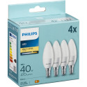Philips LED Lamp E14 4-pack küünlakujuline 40W 2700K