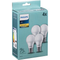 Philips LED Lamp E27 4 tk Komplekt 10W (75W) 2700K