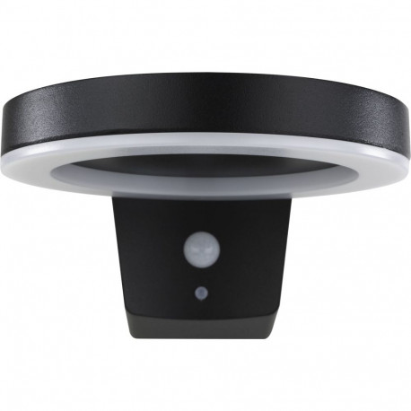 REV LED Solar Wandleuchte Round Metall schw.Bew.Melder2023001100