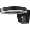REV LED Solar Wandleuchte Round Metall schw.Bew.Melder2023001100