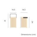 New Garden Okinawa Solar Recharge Lantern Bamboo