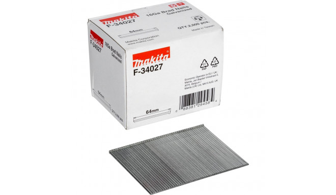 Makita 1,6x64mm F-34027 brad-naelad 2000 tk
