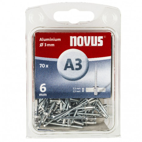 NOVUS A 3 x 6 alumiinium neet 70 tk