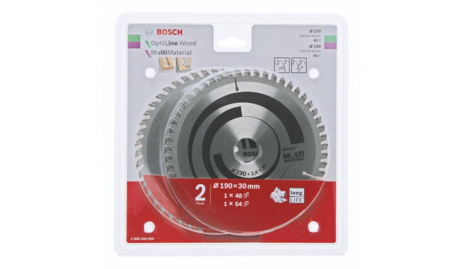 Bosch 1x Optiline Wood + 1x Multi Material saekettide komplekt